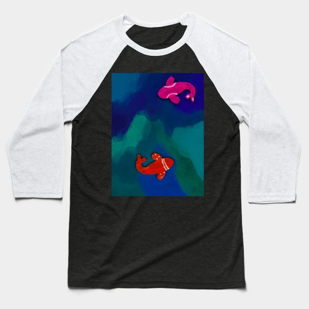 Fish Baseball T-Shirt by Blaze Designs